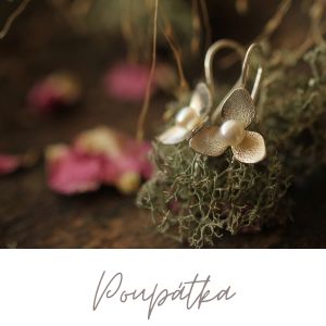 Poupatkove sperky kvetinove sperky pro vily divozenky carodejky elfi sperky stribrne handmade czechmade  ceske sperky rucne vyrobene nausnice puzety nahrdelniky privesky prstynky