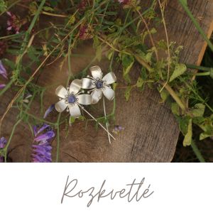 Rozkvetle sperky pro rozkvetle zeny kvetinove sperky pro vily divozenky carodejky elfi sperky stribrne handmade czechmade ceske sperky rucne vyrobene nausnice nahrdelniky puzety prsteny privesky